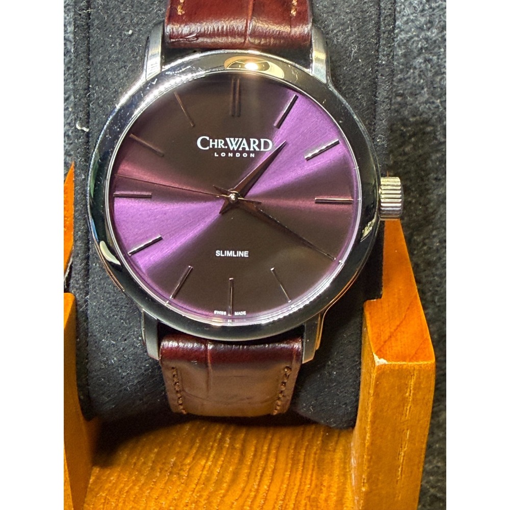 Christopher Ward C5 Malvern Purple LE 13/100 Old Logo Slimline Mechanical 40mm